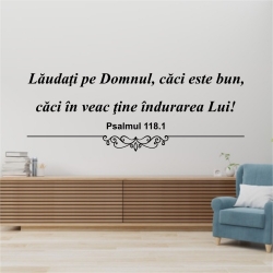 Sticker mare perete, Laudati pe Domnul! model3
